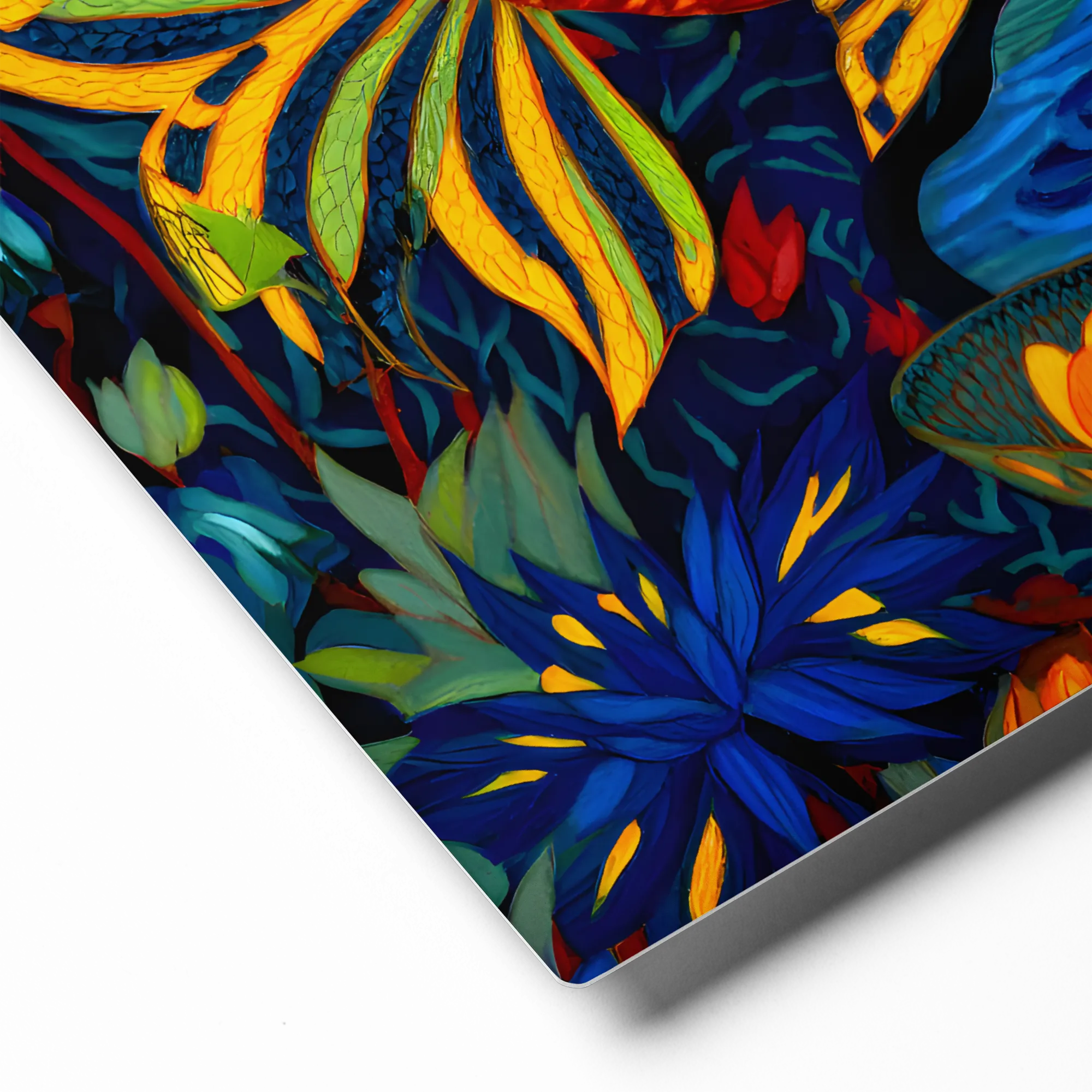 Stained Glass Goldfish 
 Canvas | 24″x 24″
