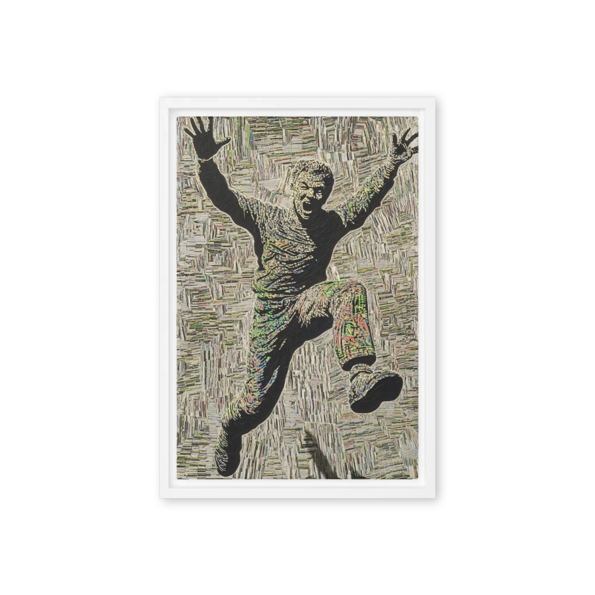 Abstract Jumping Figure Collage