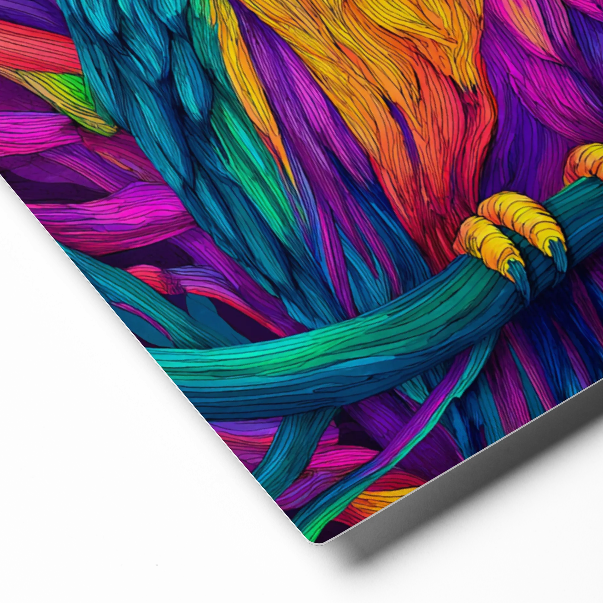 Neon Psychedelic Owl | Art Print