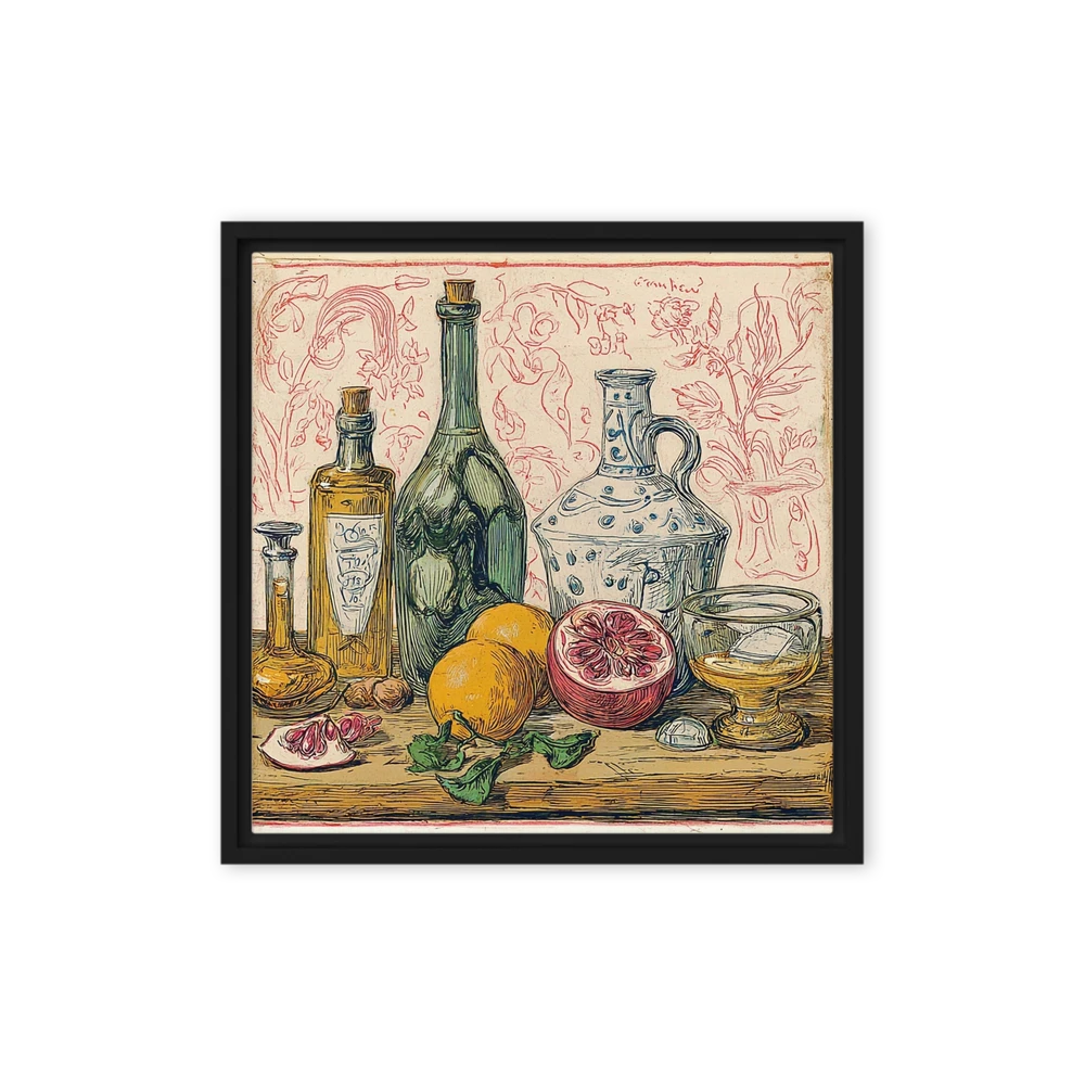 Pomegranate and Glassware | Art Print