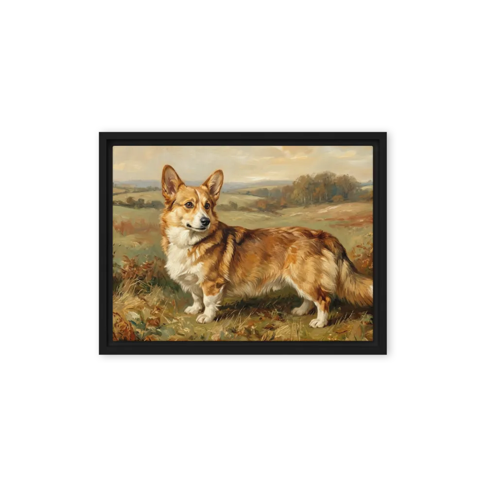 Corgi in the Meadows 
 Poster with White Frame | 18″x 24″