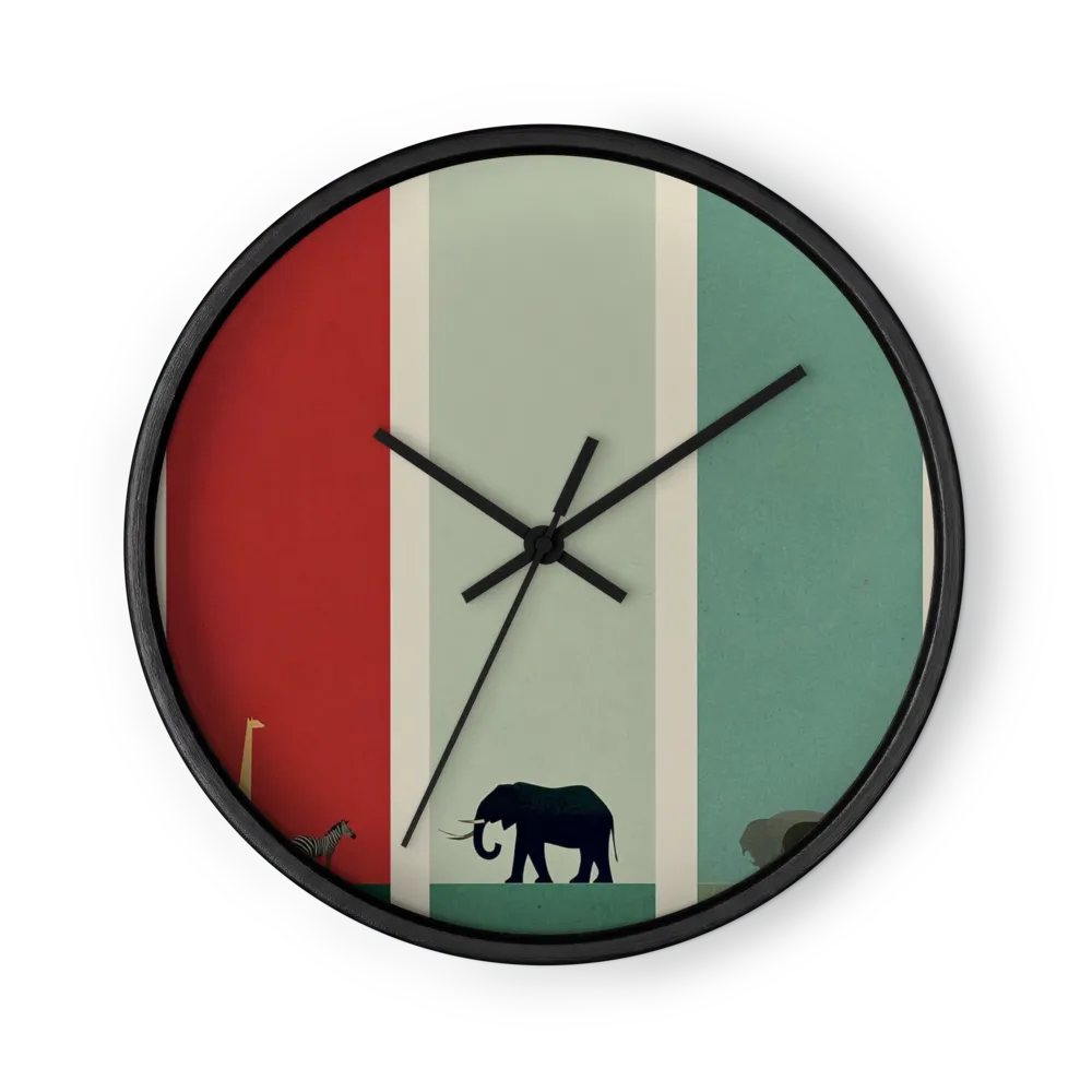 Safari Animal Triptych | Wall Clock