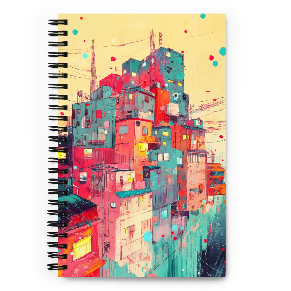 Vibrant Cityscape Cascade 
 Spiral Notebook | 140 pages