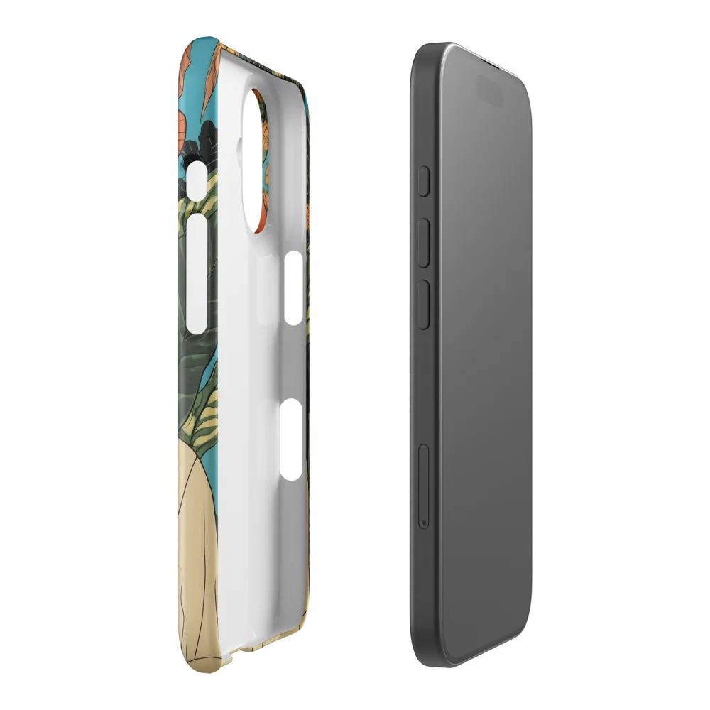 Tropical Elegance: The Masked Figure 
 iPhone 12 | Snap Case