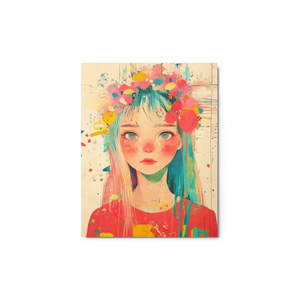 Whimsical Floral Girl Portrait 
 Canvas | 12″x 36″