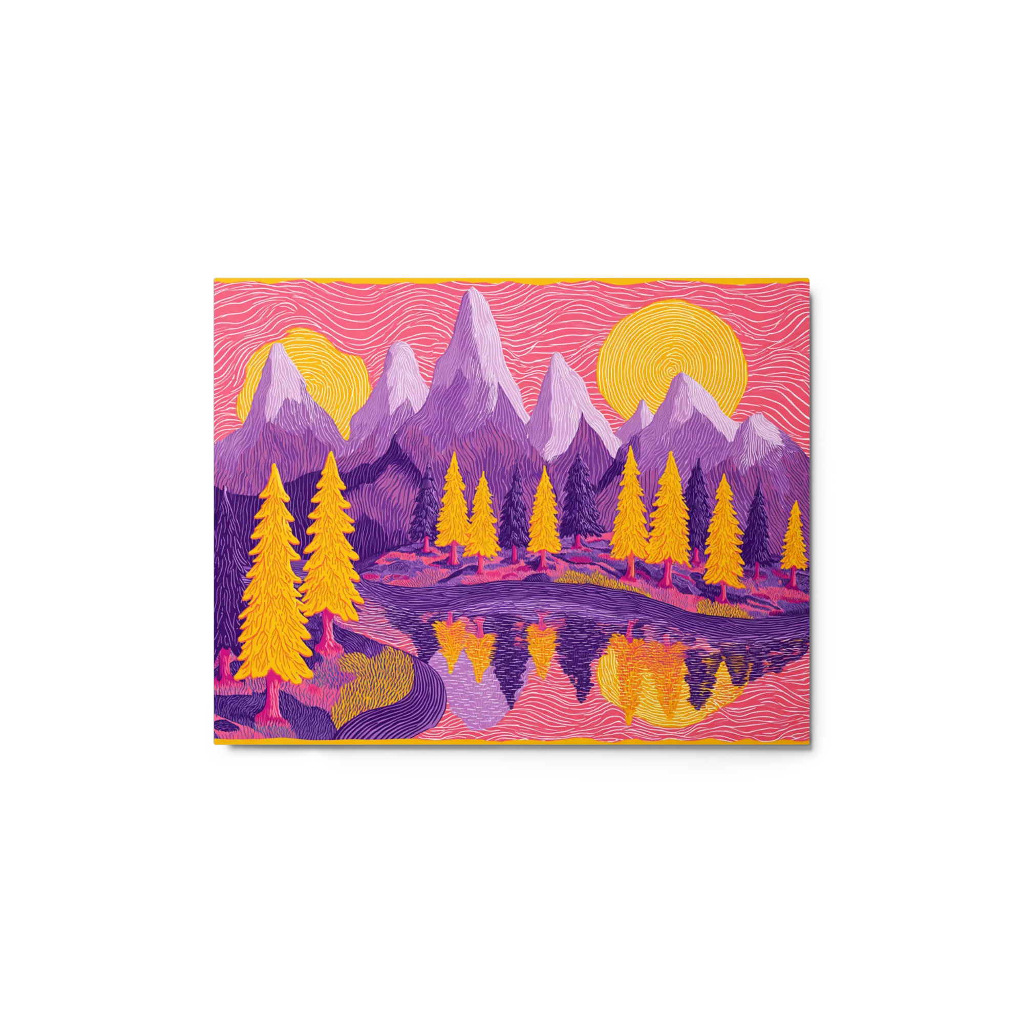 Neon Peaks and Golden Pines
