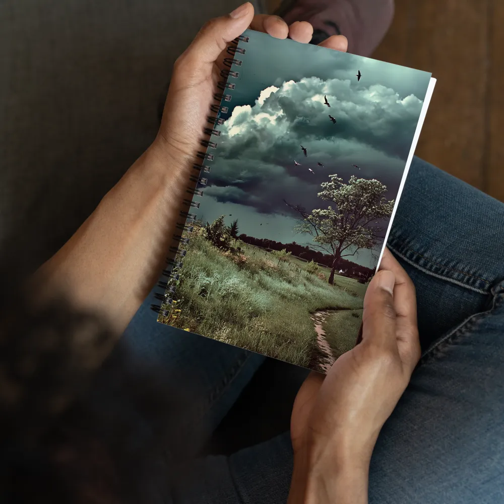 Gathering Storm on a Country Path 
 Spiral Notebook | 140 pages