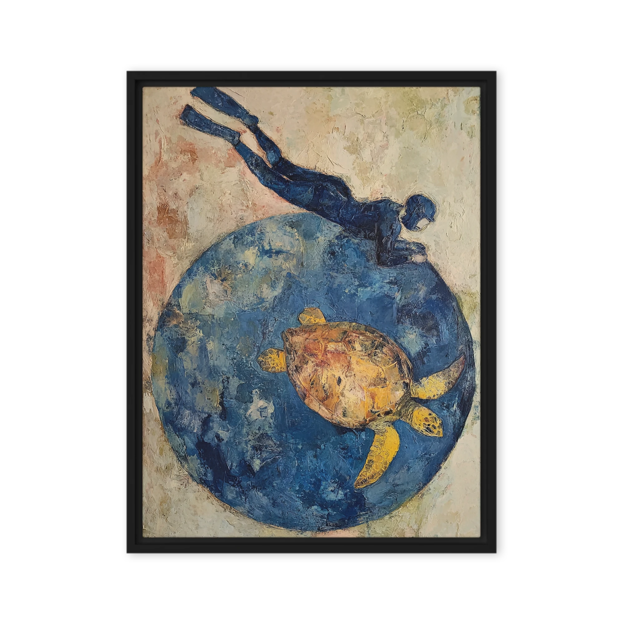 Sea Garden Shapes In Blue — Coral, Kelp, Tide Pool