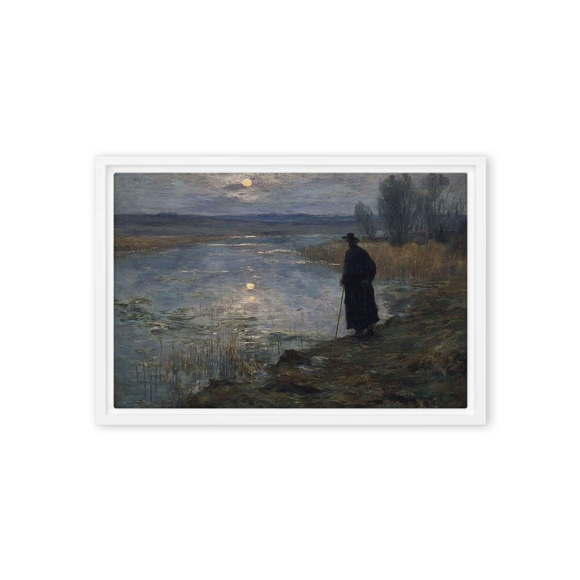 Solitude by Moonlit Waters | Art Print