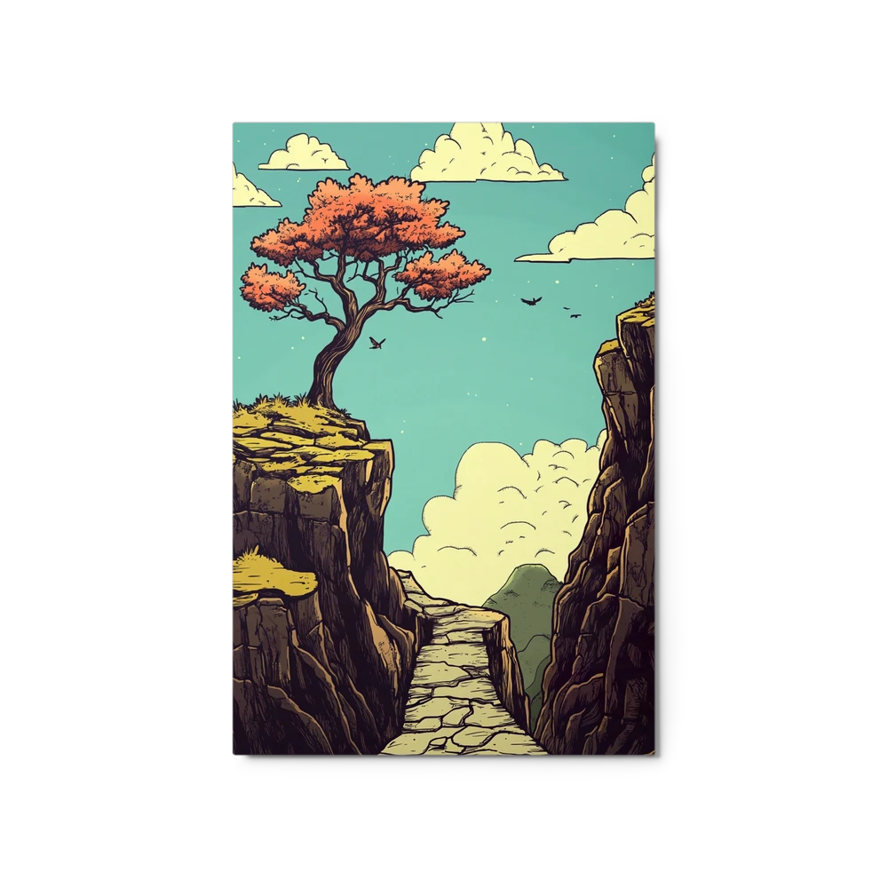 Tranquil Cliffside Journey | Art Print