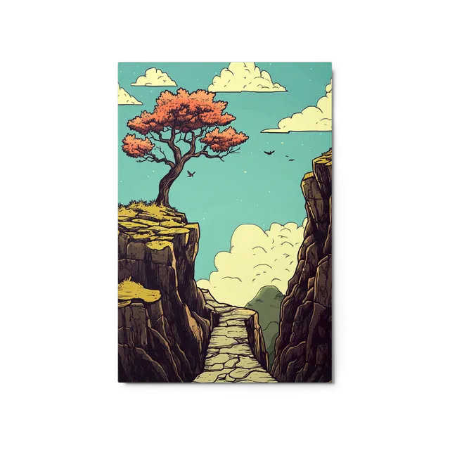 Tranquil Cliffside Journey | Art Print