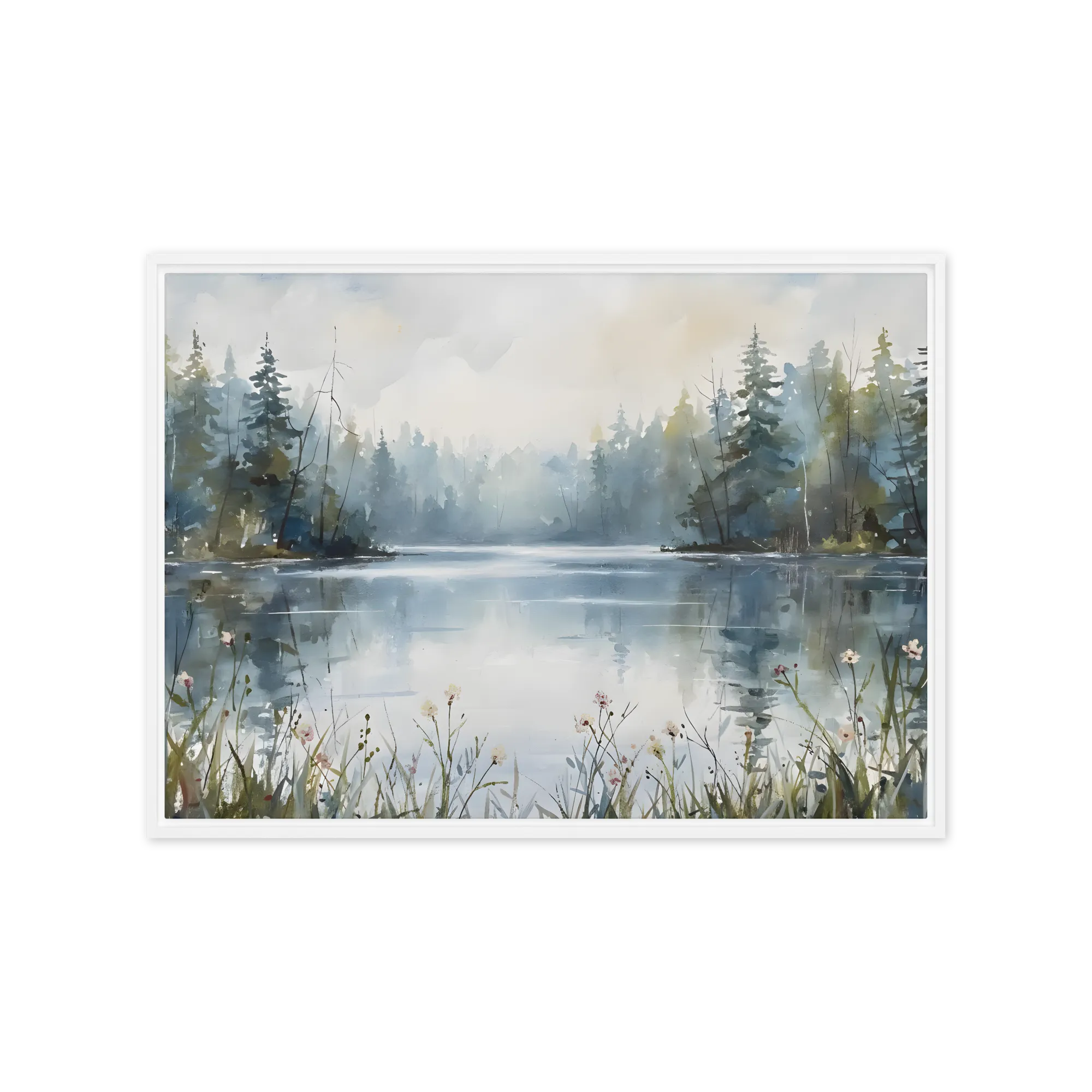 Misty Lake Reflection