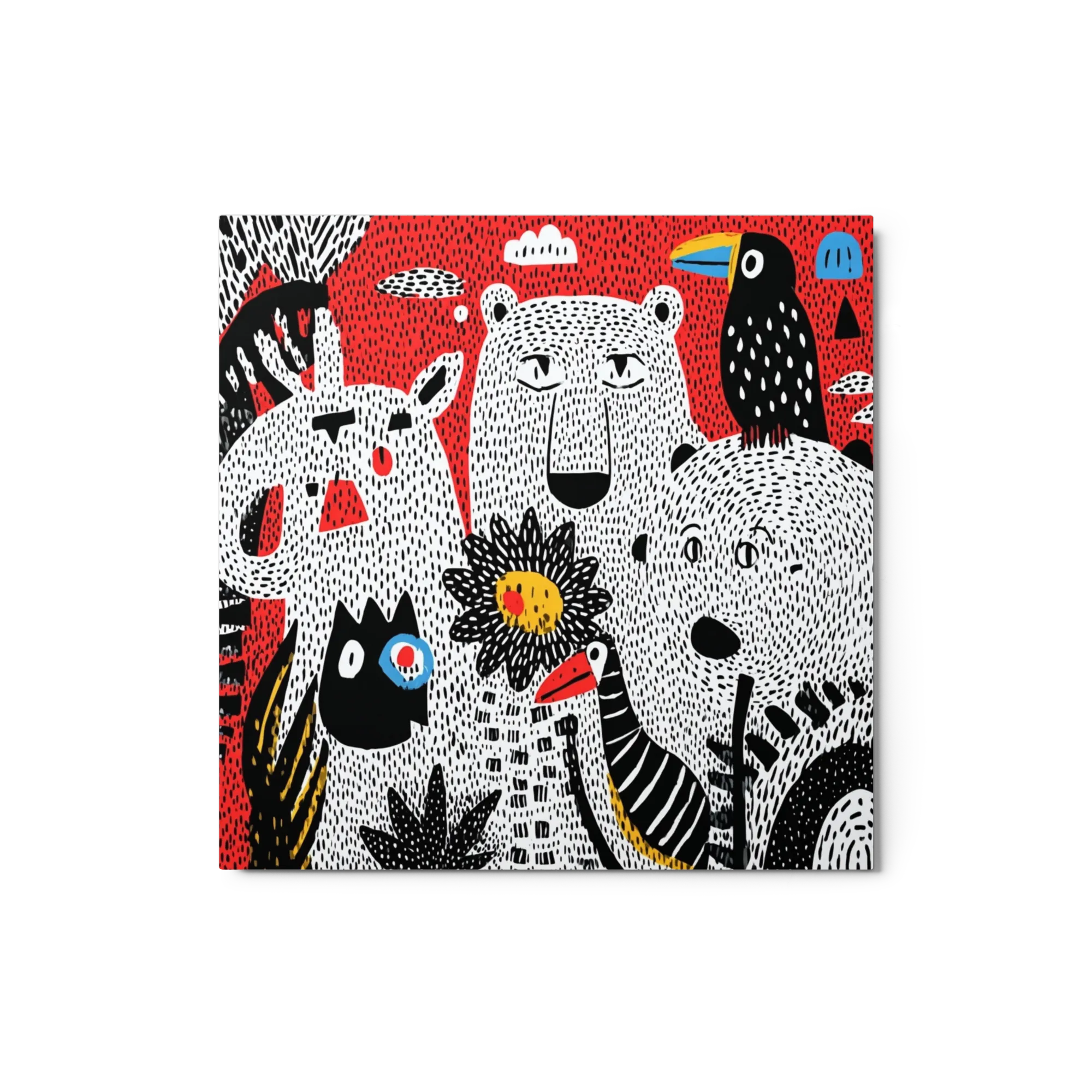 Red Folk Animals