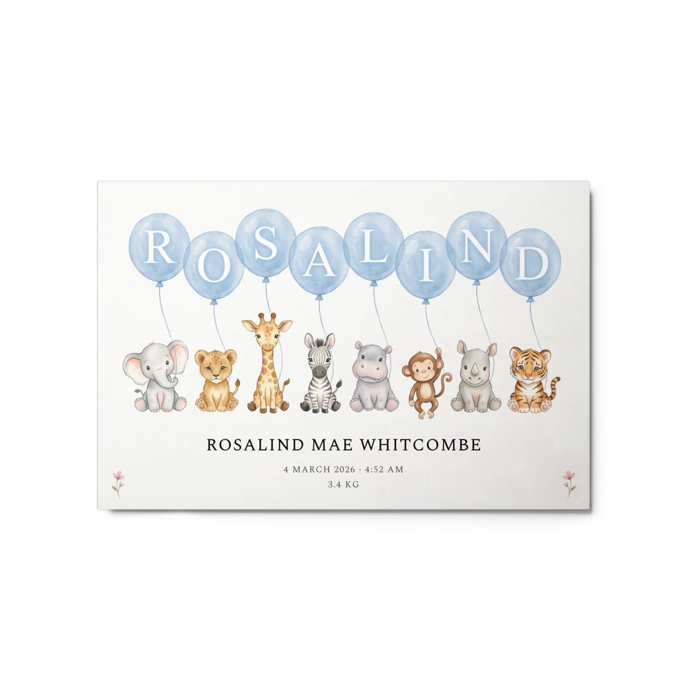 Nursery Name Art — Balloon Parade