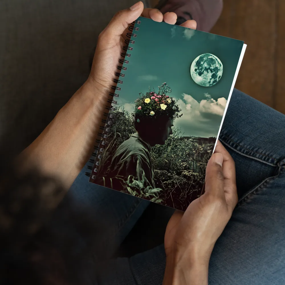 Lunar Bloom Meditation 
 Spiral Notebook | 140 pages