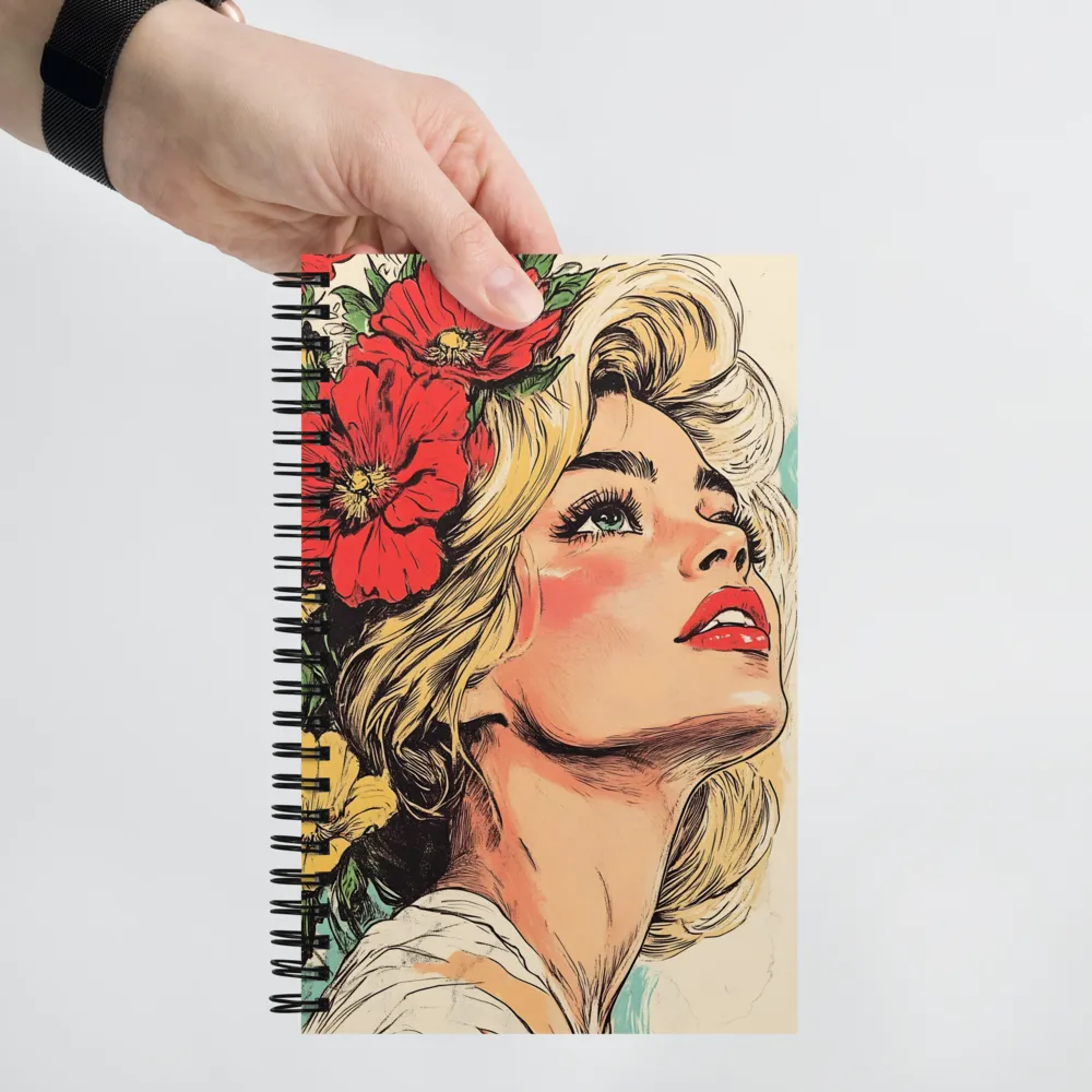 Floral Pop Portrait 
 Spiral Notebook | 140 pages