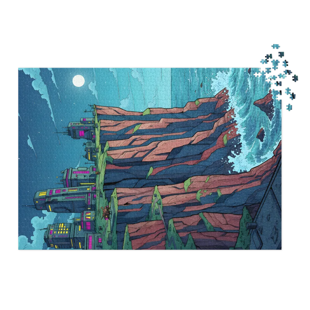 Moonlit Cliff City