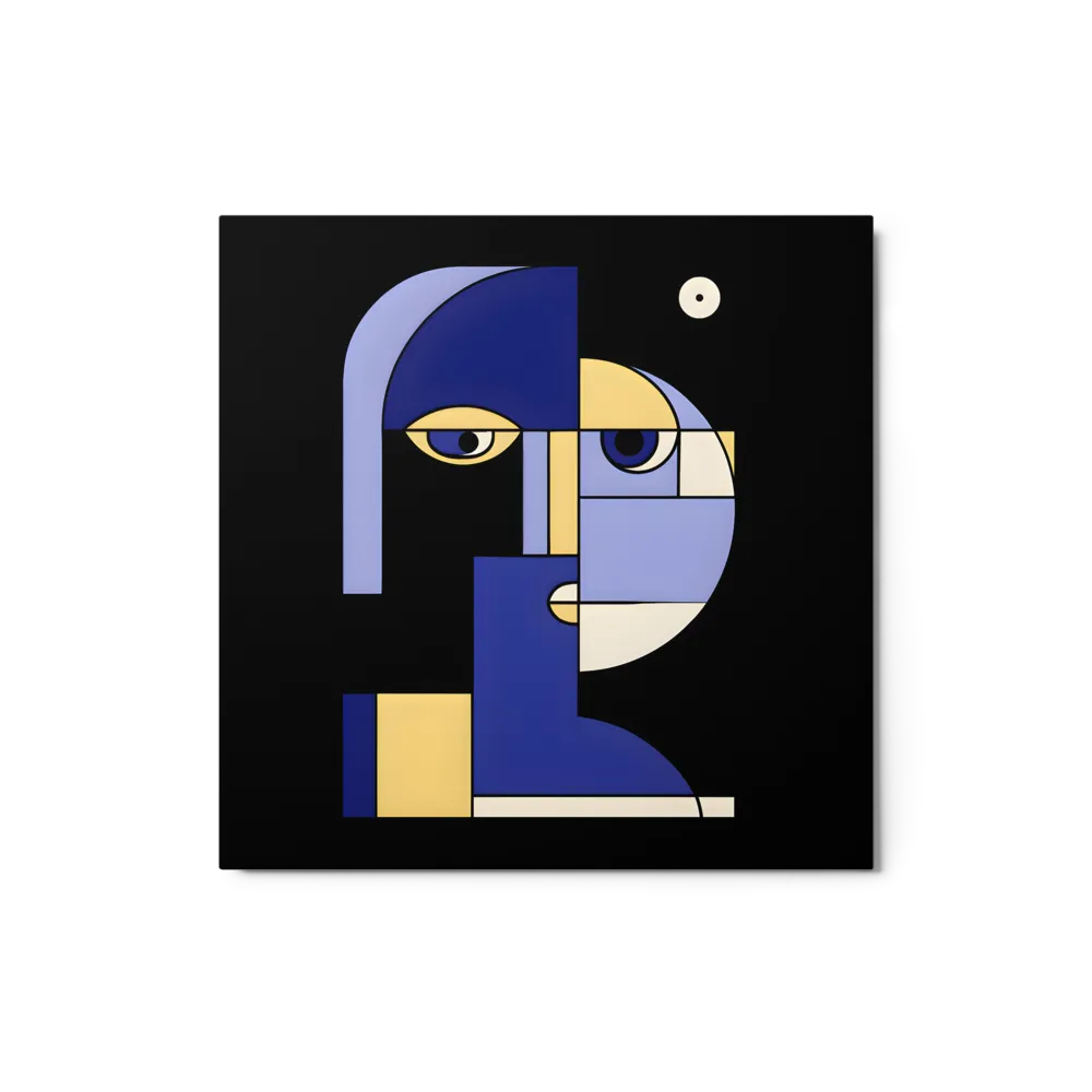 Geometric Portrait 
 Metal Print | 12″x 12″