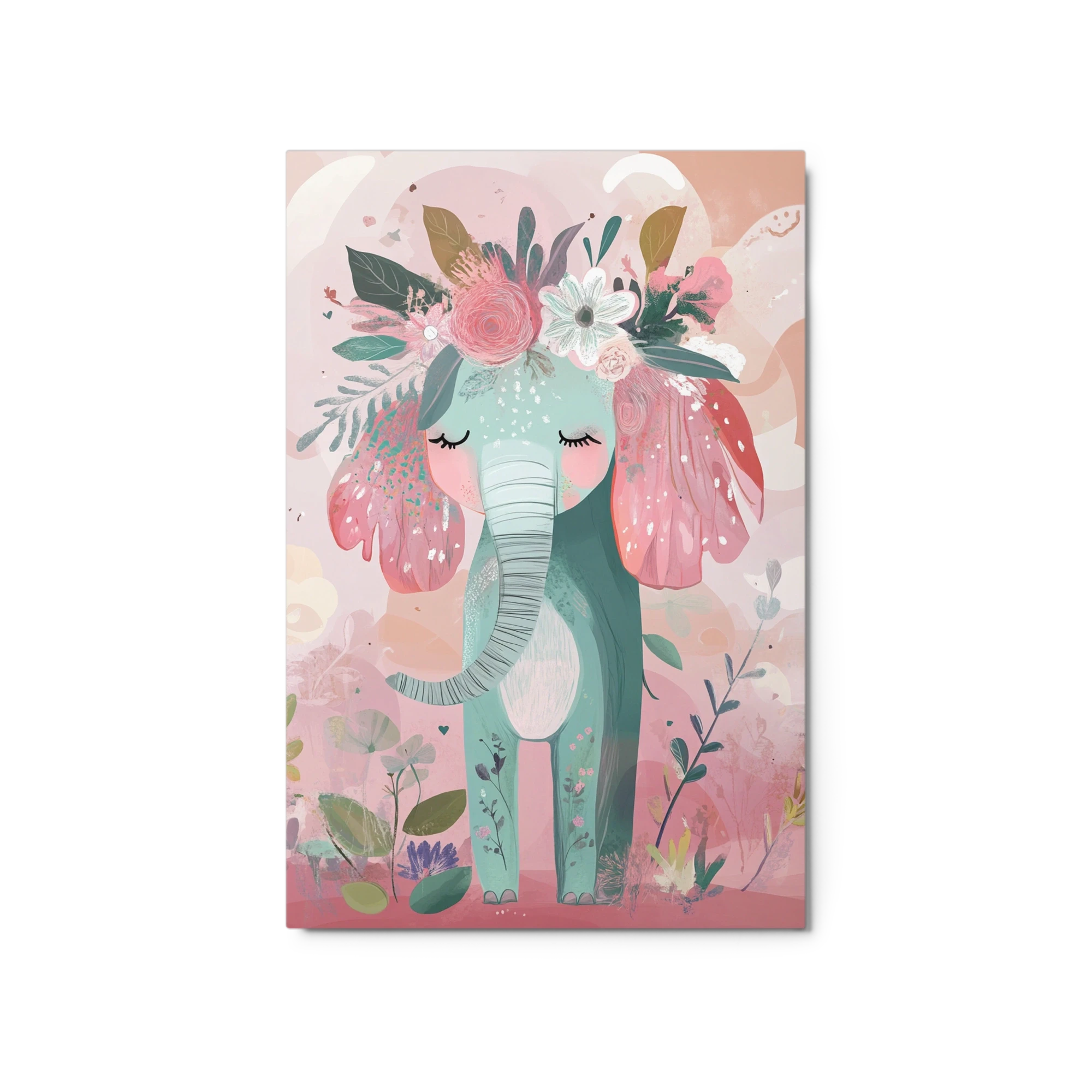Floral Elephant Illustration