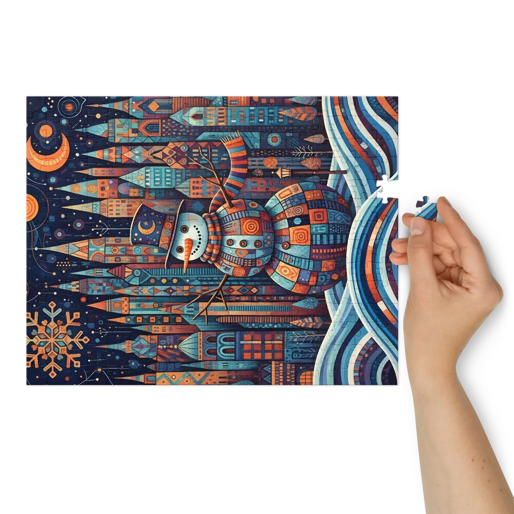 Patchwork Snowman | Jigsaw Puzzles