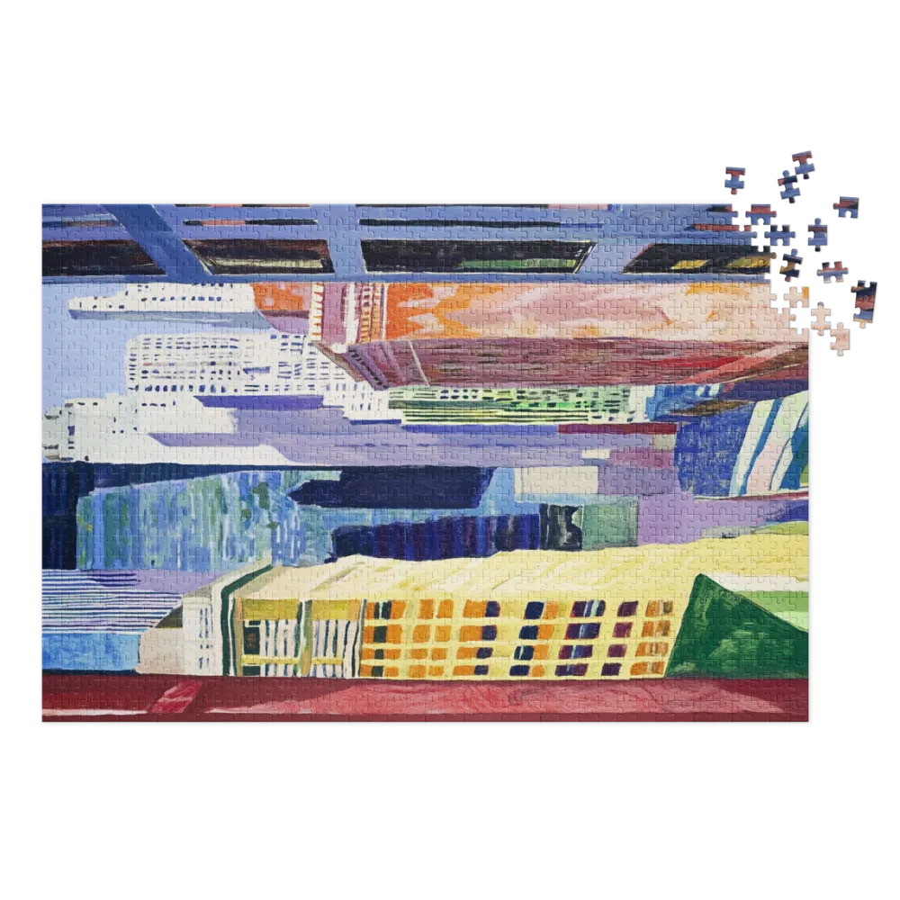 Vibrant Cityscape in Acrylic | Jigsaw Puzzle (252/520 pieces)