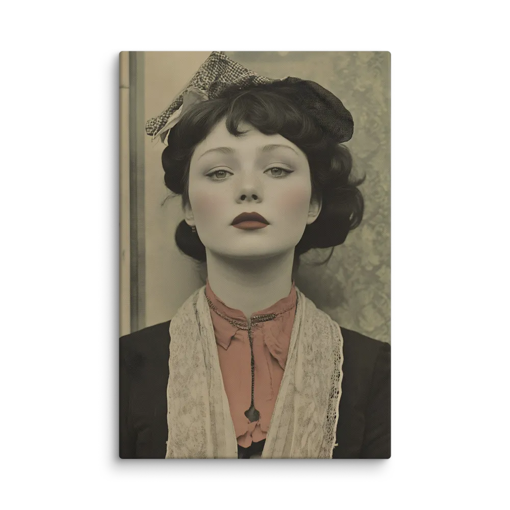 The Victorian Lady 
 Canvas with White Frame