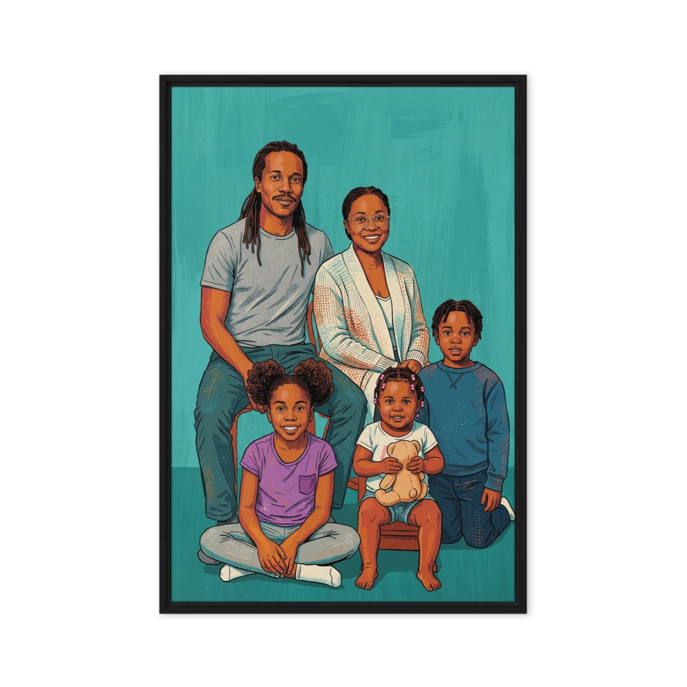 Family Portrait — Folk Storybook