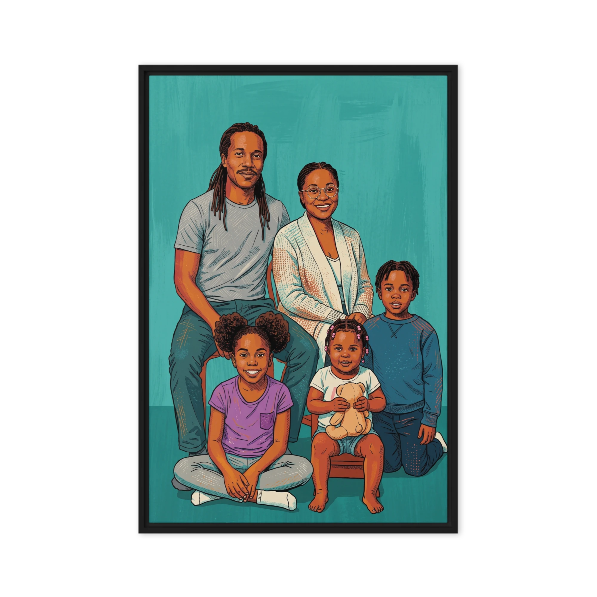 Family Portrait — Folk Storybook