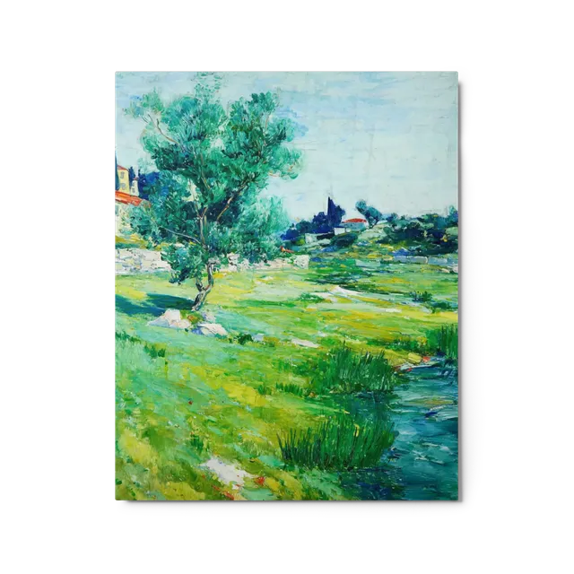 Verdant Riverside Impressions | Art Print