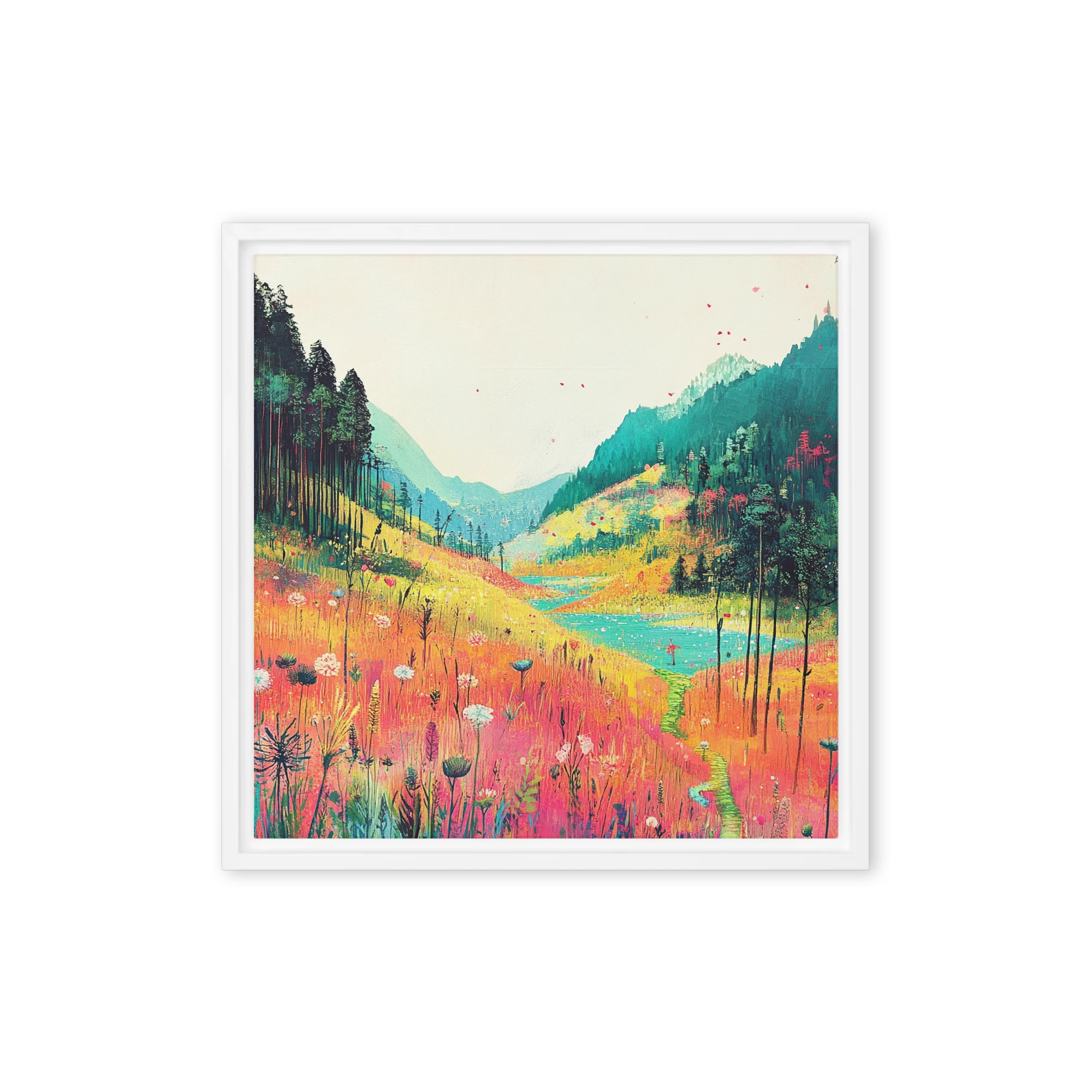 Vibrant Wildflower Valley | Art Print