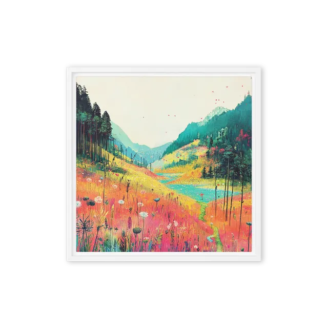 Vibrant Wildflower Valley | Art Print