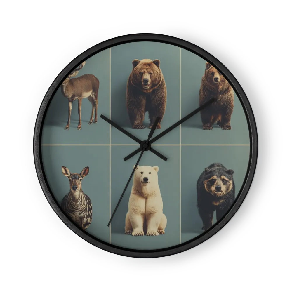 Wild Portraits Grid | Wall Clock