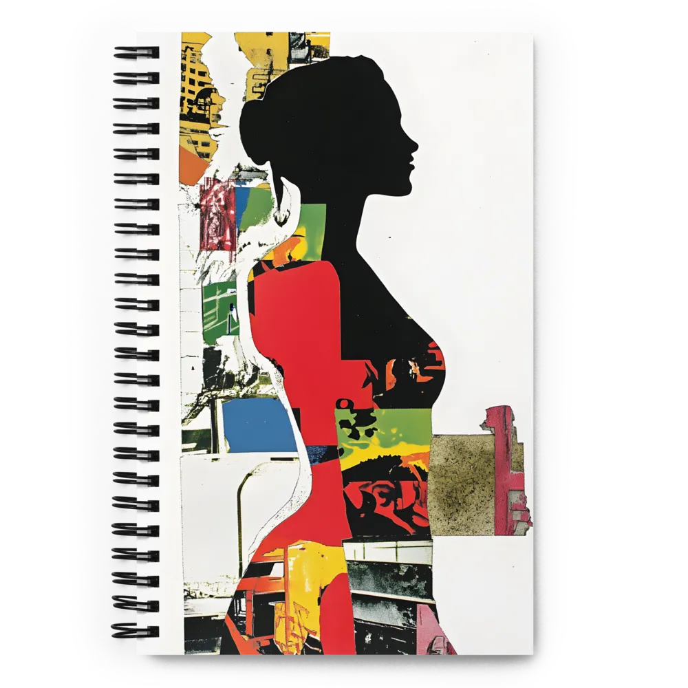 Fragmented Silhouette 
 Spiral Notebook | 140 pages