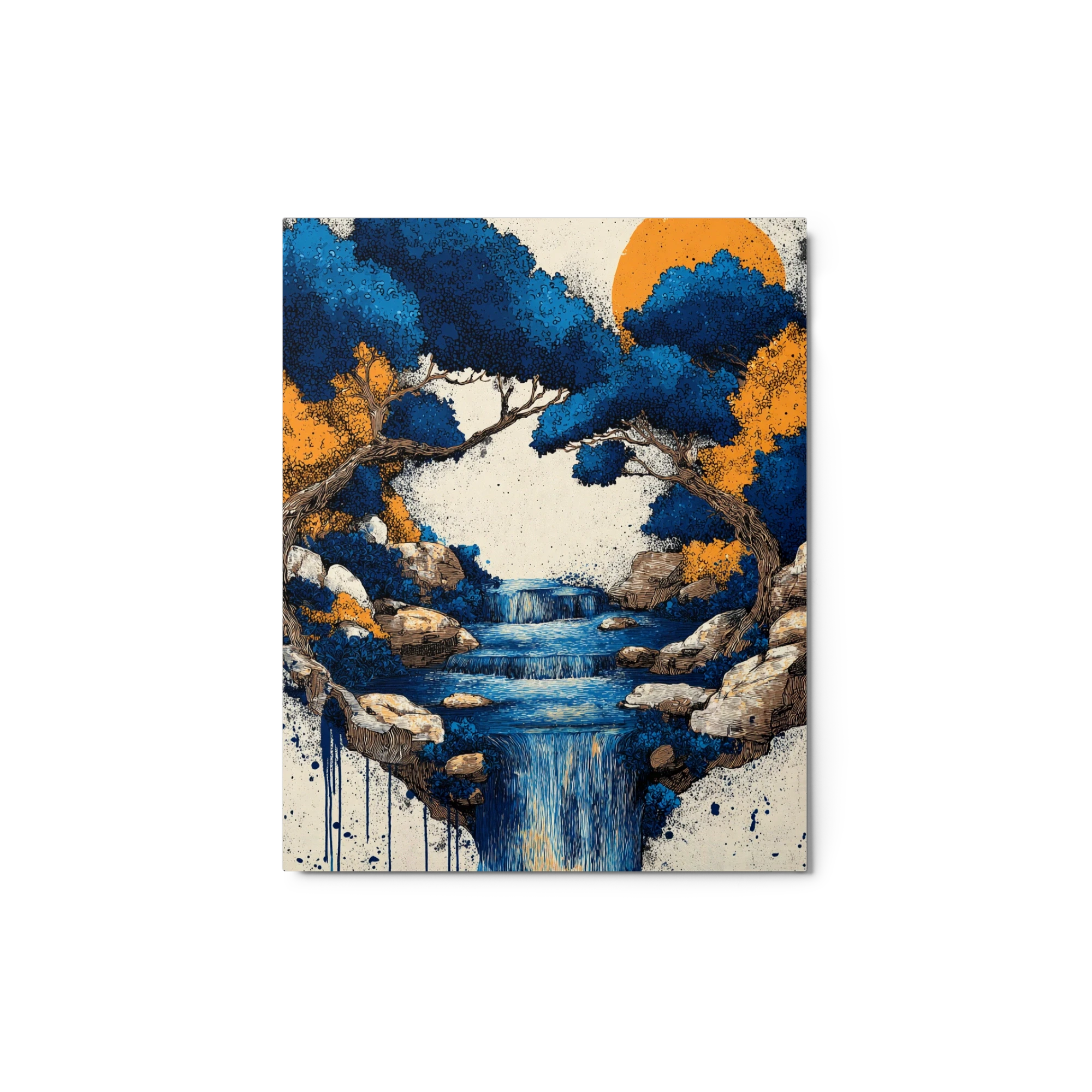 Blue Cascade and Sun