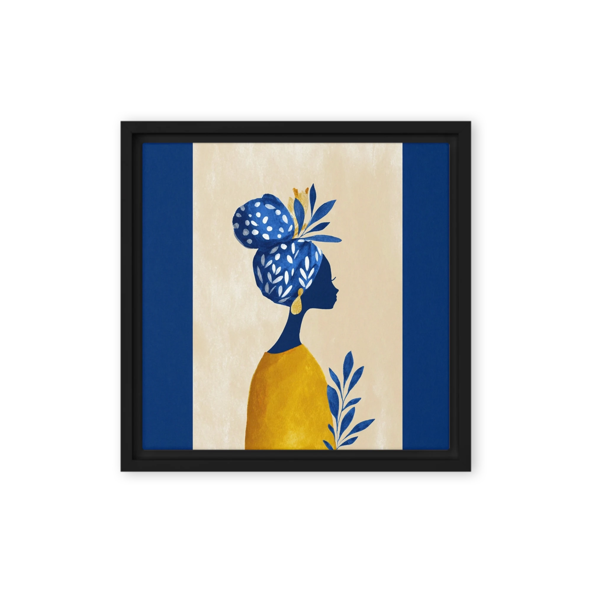 Cobalt Profile and Botanical Leaves