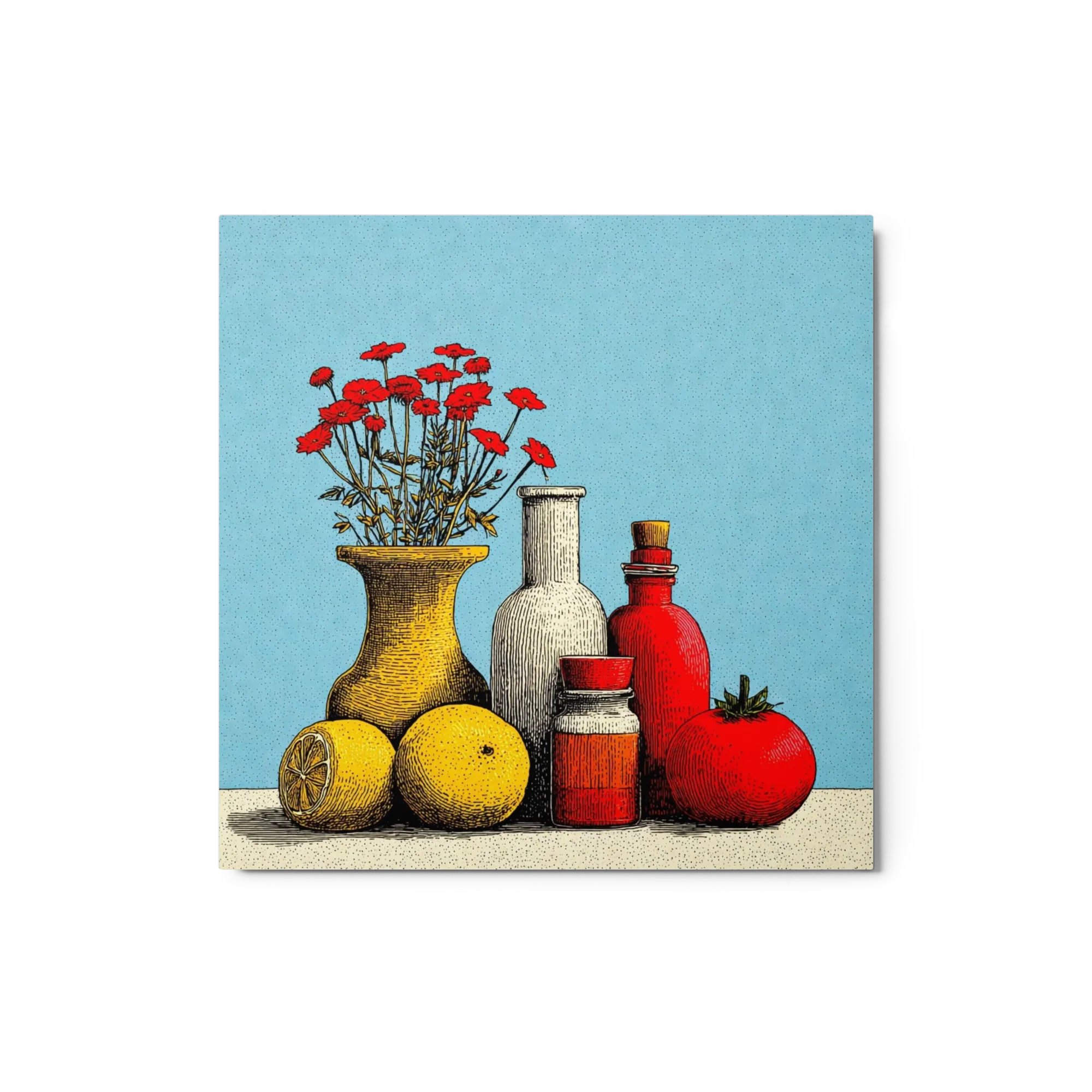 Still Life with Red Flowers
