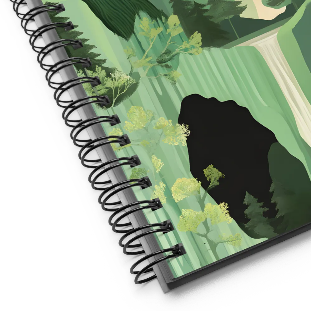 Whispering Woods Waterfall 
 Spiral Notebook | 140 pages