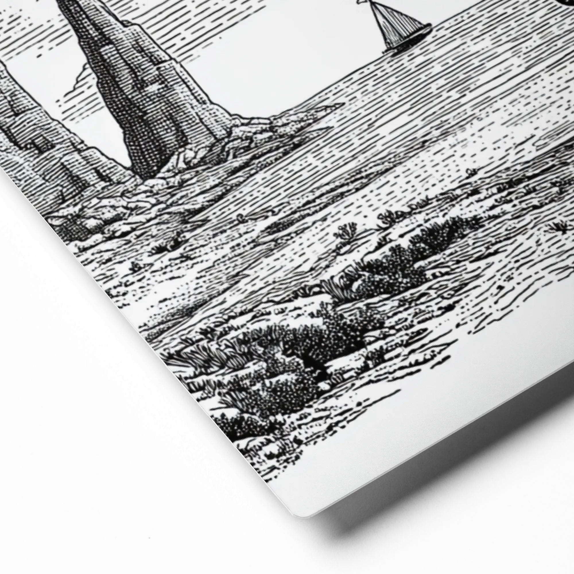 The Watcher at the Coast 
 Canvas | 10″x 10″