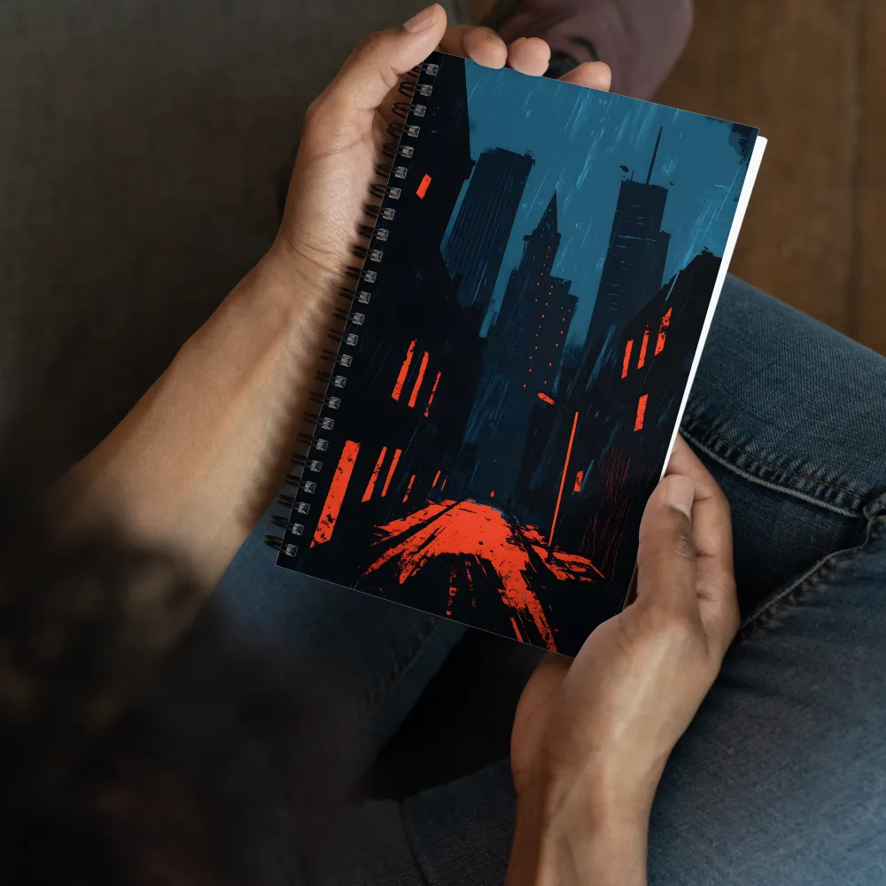 Neo-Noir Rain 
 Spiral Notebook | 140 pages