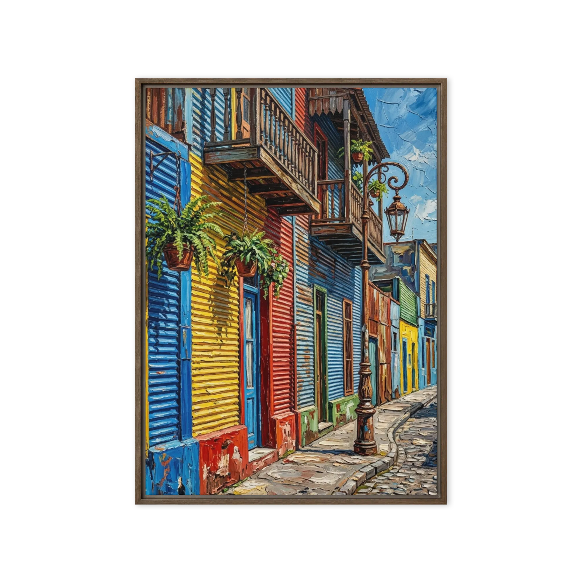 La Boca Colors 
 Poster with White Frame | 18″x 24″