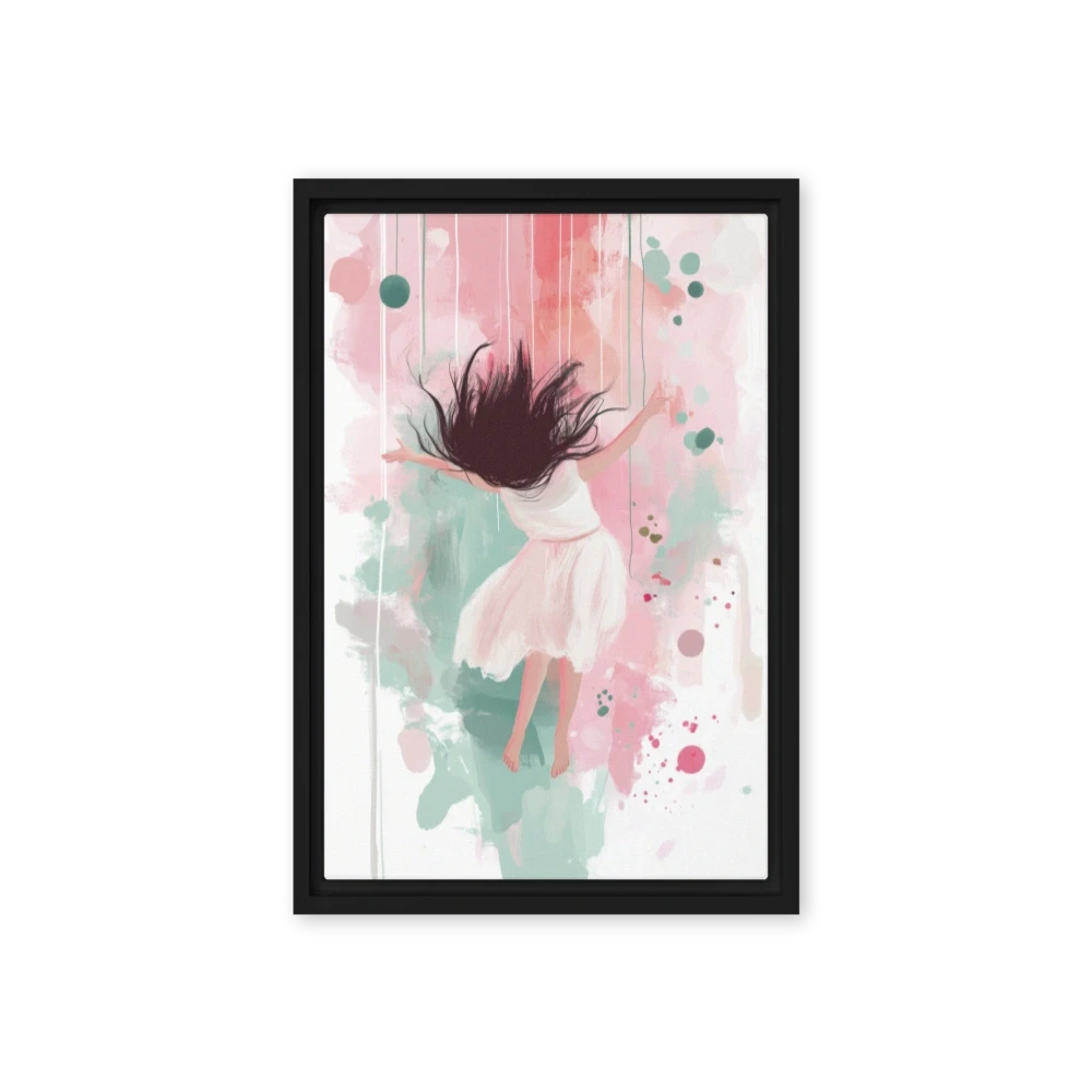 Girl in Abstract Art