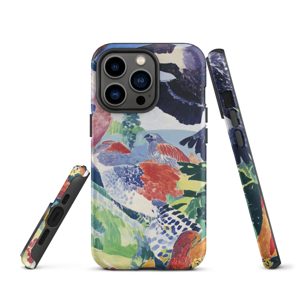 Expressionist Birds in Landscape | Phone Case