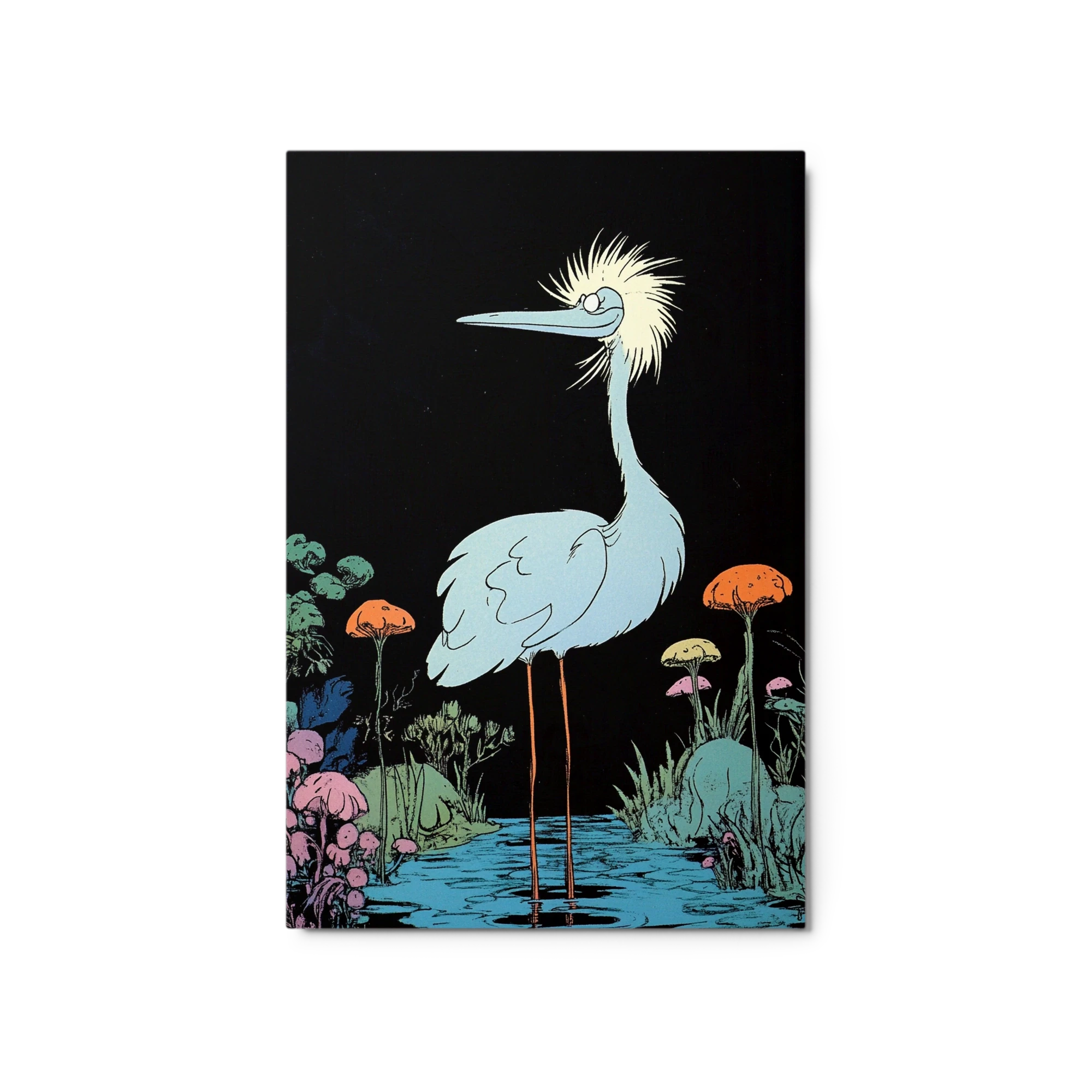 Whimsical Heron Illustration