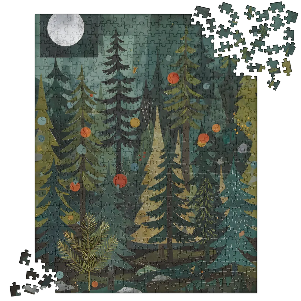 Moonlit Forest Dream 
 Jigsaw Puzzle in Tin Box