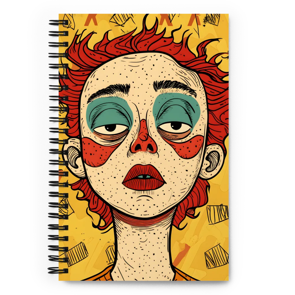 Pop Surreal Clown Portrait 
 Spiral Notebook | 140 pages
