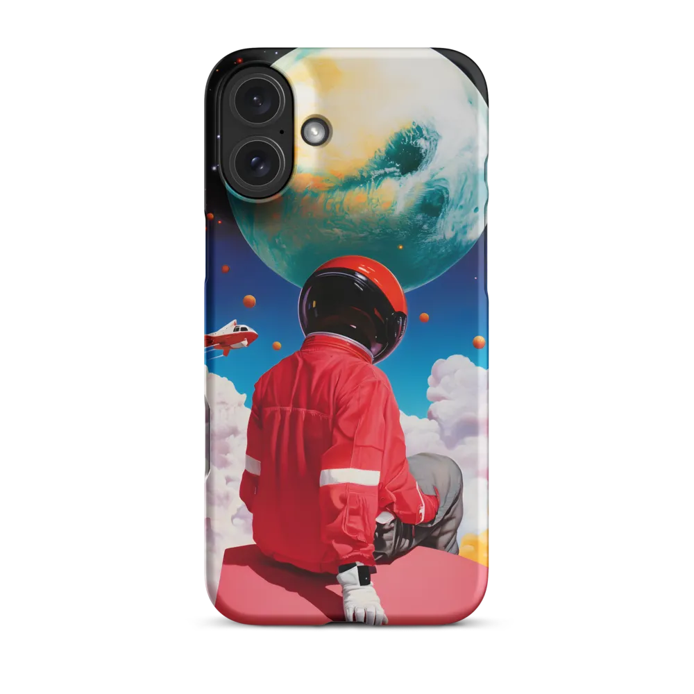 Astronaut Gazing at Vibrant Planet | Phone Case