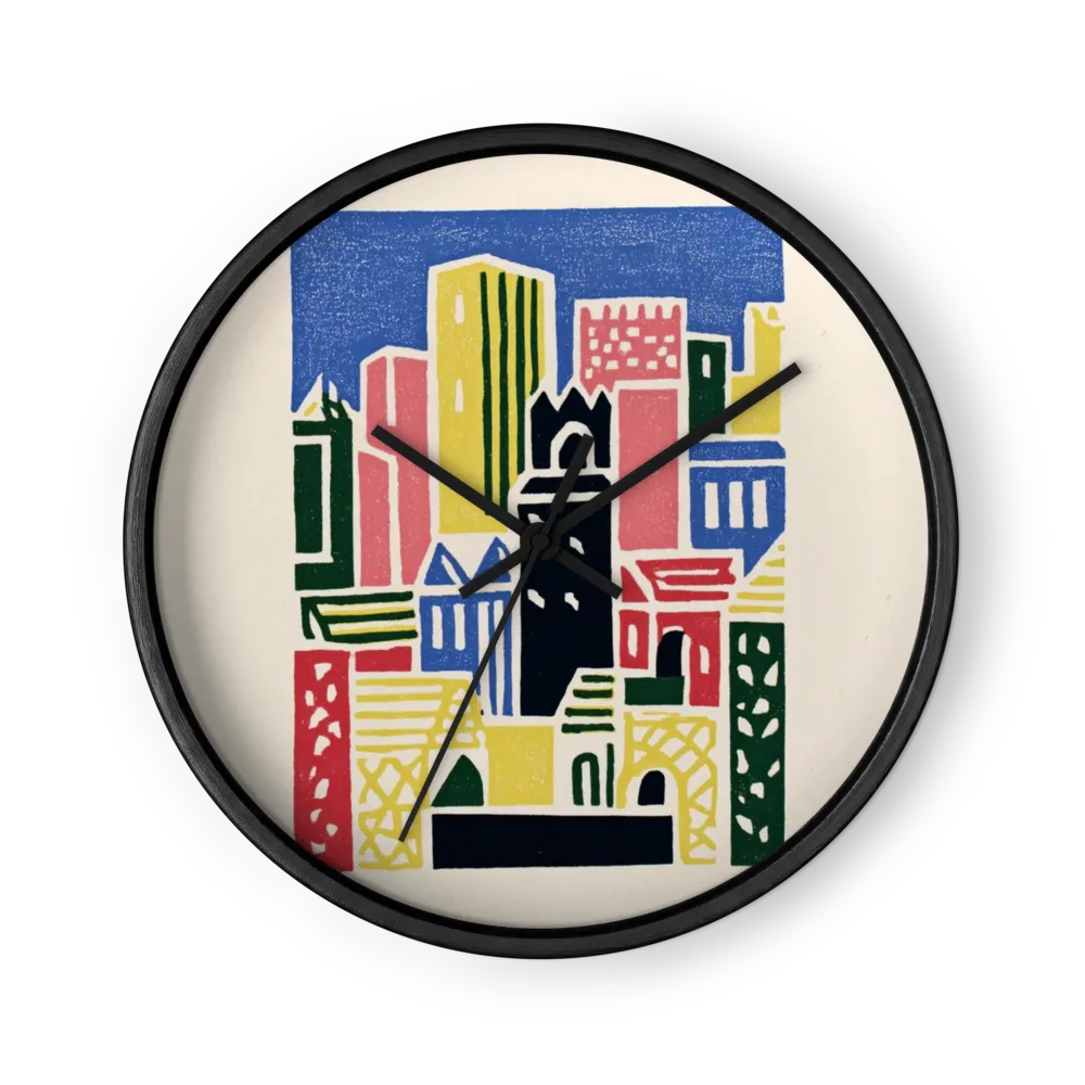 Geometric City Block | Wall Clock
