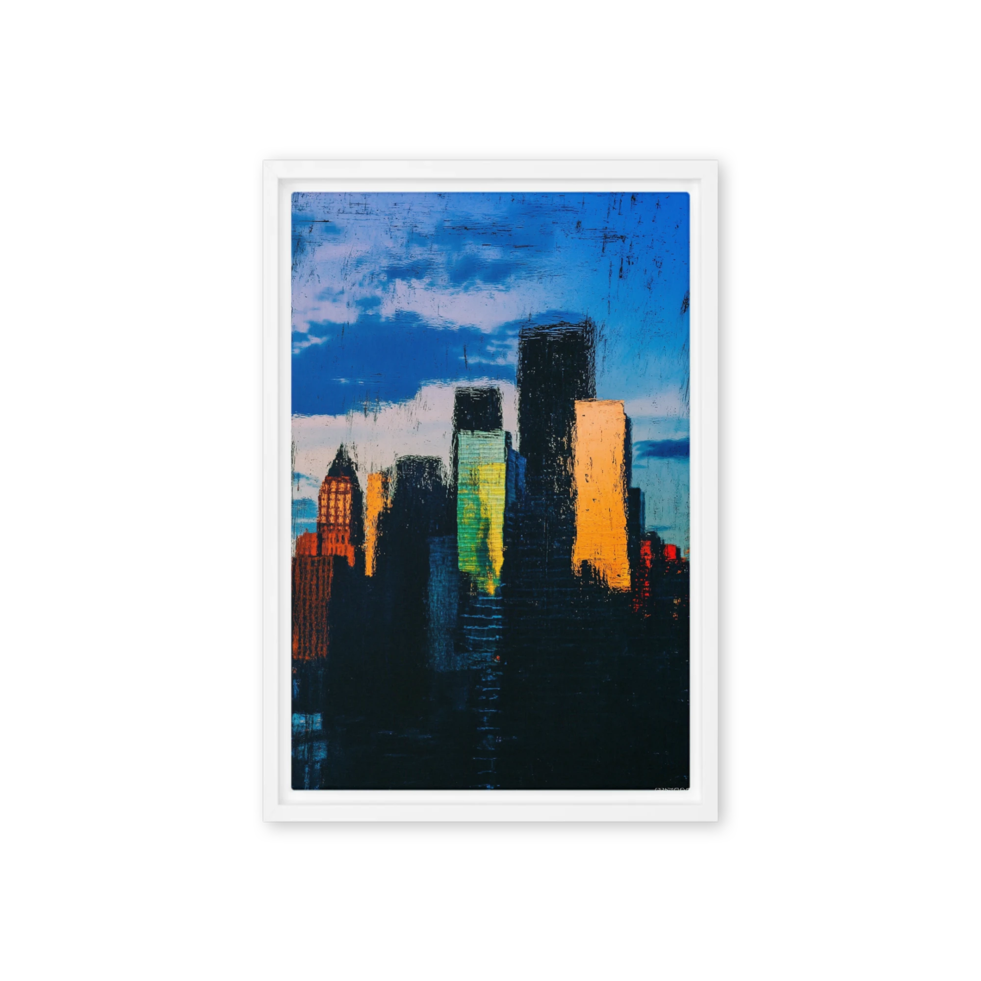 Abstract Cityscape at Sunset