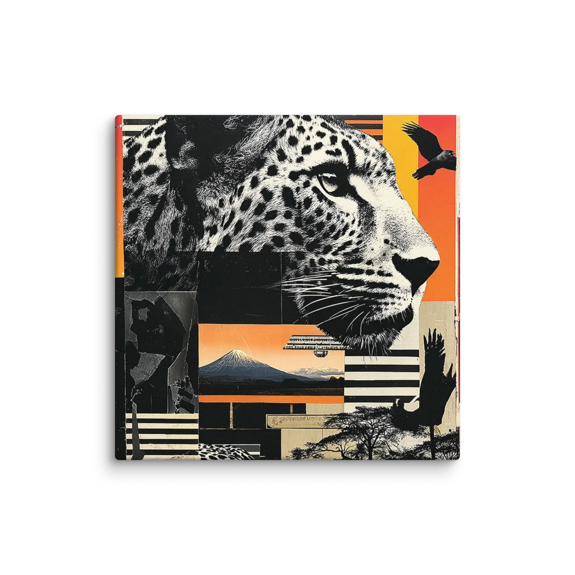 Industrial Cutouts in Cadmium Orange — Halftone newsprint assembly