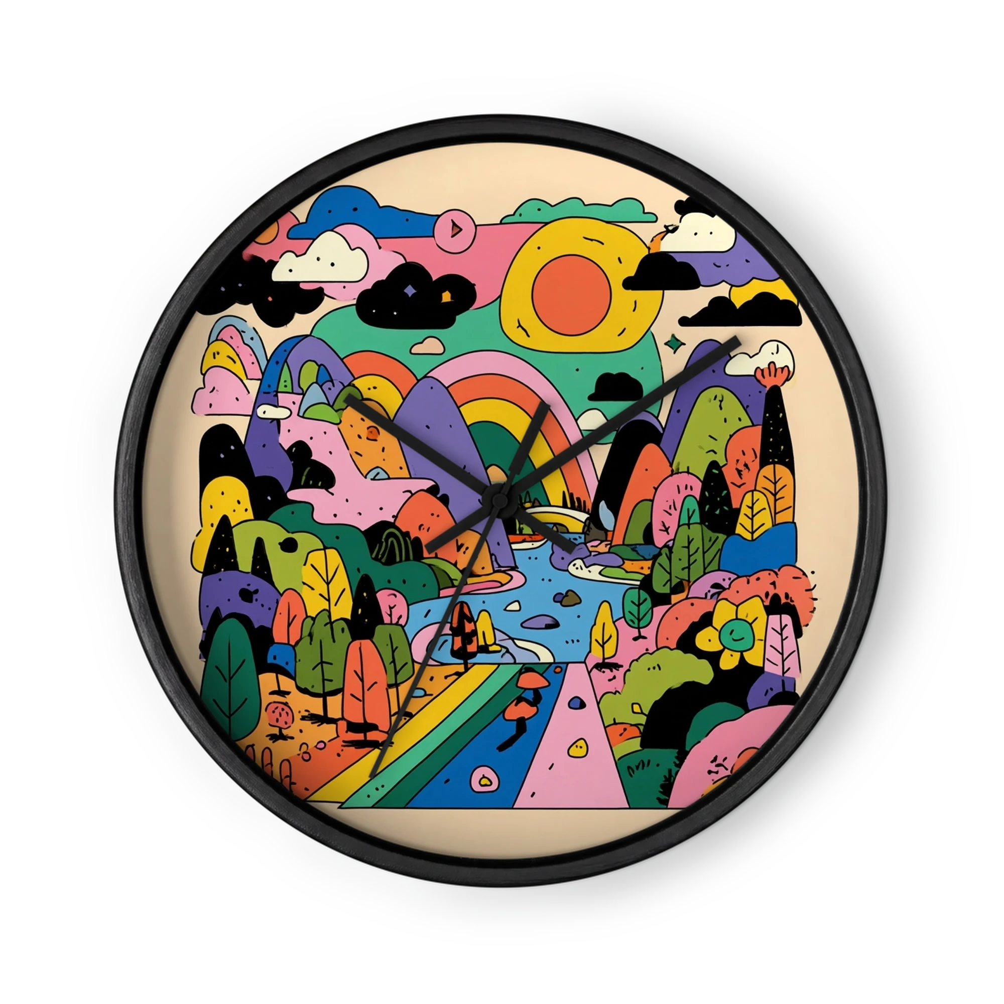 Whimsical Rainbow Landscape